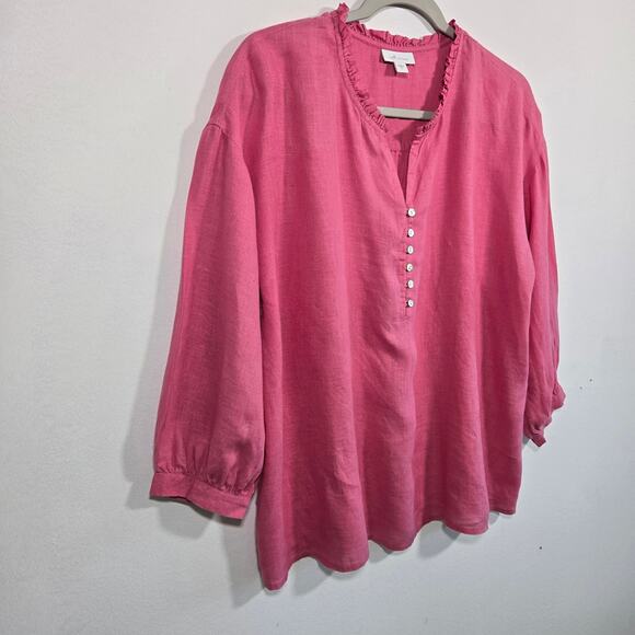 J Jill Popover Pink Blouse. Size Small. - Picture 4 of 10